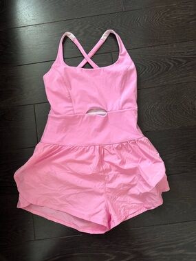 FP Movement by Free People Pink Crossback Romper